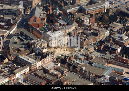 Vue aérienne du centre-ville de Stafford Staffordshire England Uk Banque D'Images