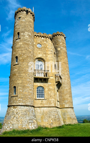 Broadway Tower à Broadway, une petite ville des Cotswolds dans le Worcestershire, Angleterre Banque D'Images