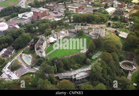 Vue aérienne du château et Zoo de Dudley West Midlands England Uk Banque D'Images