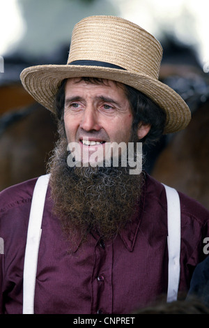 Homme Amish, comté de Lancaster, Pennsylvanie, USA Banque D'Images