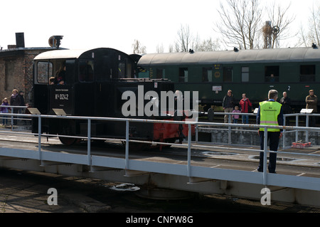 Kleinlokomotive DRG (classe I Gmeinder) à l'platine de fer Banque D'Images