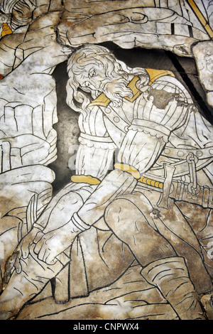 Détail de l'étage de la Duomo, Sienne, Italie Banque D'Images