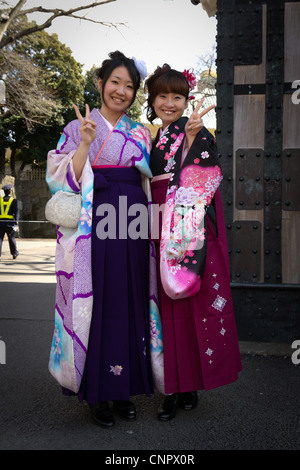 Filles japonais kimono traditionnel Banque D'Images