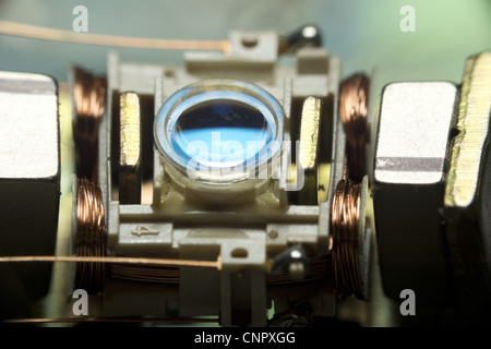 Plan Macro sur laser dans l'enregistreur de DVD Banque D'Images