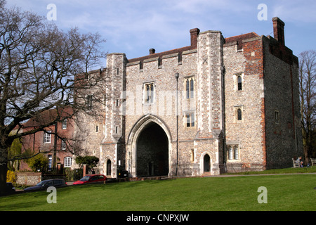 La passerelle de l'abbaye de St Albans dans le Hertfordshire Banque D'Images