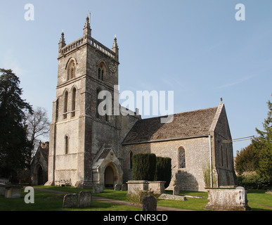 Coln St Aldwyns St Jean Baptiste Banque D'Images