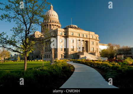 Trottoir mène jusqu'à la capitale de l'état de l'Idaho Banque D'Images