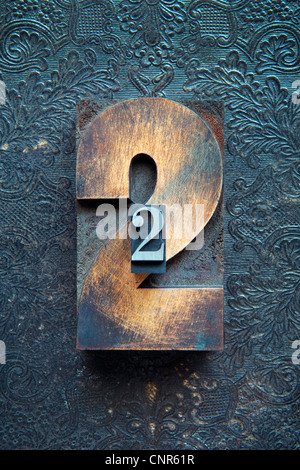 Numéro de typogravure 2's Banque D'Images