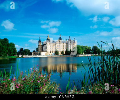 Le château de Schwerin, Allemagne, Mecklembourg-Poméranie-Occidentale, Schwerin Banque D'Images