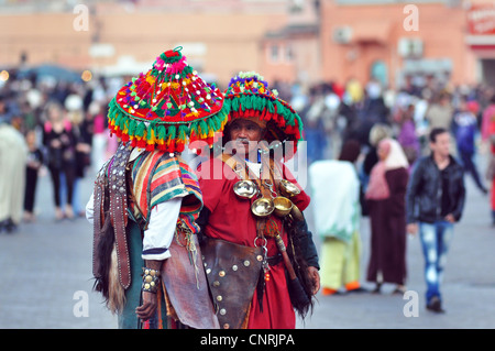 Des vendeurs d'eau traditionnel Marrakech, Maroc Banque D'Images