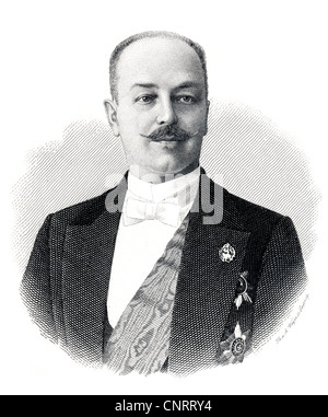 Vladimir Nikolayevich Comte Lamsdorf, diplomate russe et un homme d'origine allemande de la Baltique, le ministre des affaires étrangères de la Fédération de Banque D'Images