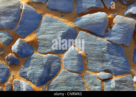 Cristaux de calcite dans le désert blanc, en Egypte, le Désert Blanc National Park Banque D'Images