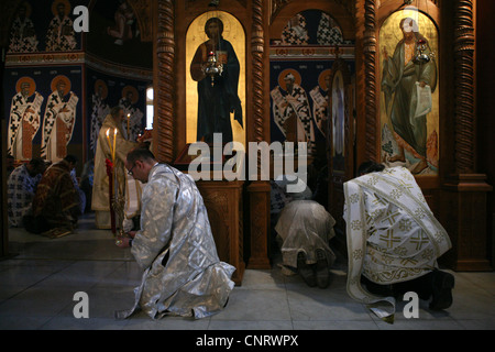 L'épiphanie du matin dans l'église St Parascheva à Belgrade, en Serbie. Banque D'Images