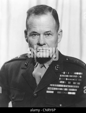 Vecteur restaurés numériquement portrait du général Lewis Chesty puller. Banque D'Images