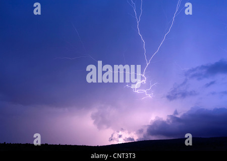 Coup de foudre, l'Espagne, Teruel, Aragon, Sierra de Gudar Banque D'Images