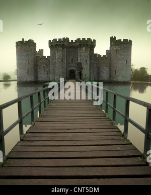 L'Angleterre, Château médiéval de Bodiam Banque D'Images