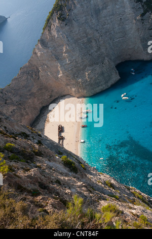 Shipwreck Bay vu du dessus Banque D'Images