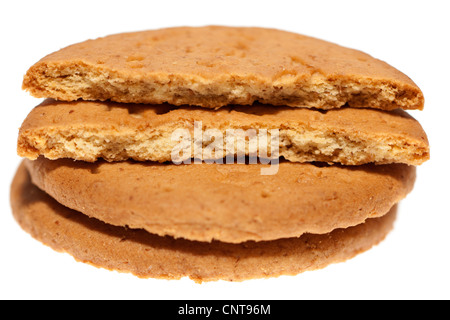 Gros plan d'une pile de biscuits digestifs Banque D'Images
