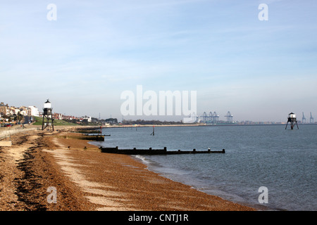 Les infirmières de l'PHARES ET PLAGE DE DOVERCOURT. L'Essex au Royaume-Uni. Banque D'Images