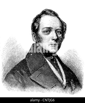 Leopold von Baden, 1790-1852, Grand-duc de Bade de 1830 jusqu'à sa mort, gravure sur bois historique, ch. 1880 Banque D'Images