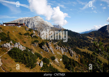 Gare de téléphérique à Jenner en Berchtesgadener Alpen, Allemagne, Bavière, Berchtesgadener Land, Schoenau Banque D'Images