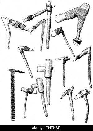 préhistoire, outils, hache de pierre, néolithique, jeune âge de pierre, préhistorique, hache, axes, outil, temps primitifs, historique, historique, droits additionnels-Clearences-non disponible Banque D'Images