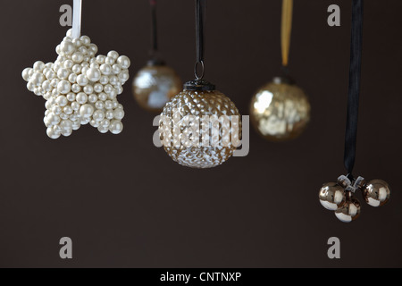 Close up of Christmas Ornaments Banque D'Images