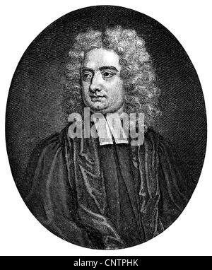 Swift, Jonathan, 30.11.1667 - 19.10.1745, auteur/écrivain anglo-irlandais, portrait, gravure en bois après George Vertue, XIXe siècle, Banque D'Images