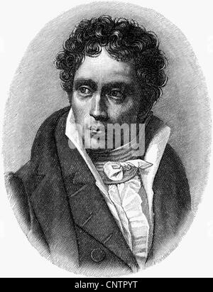 Schopenhauer, Arthur, 22.2.1788 - 21.9.1860, philosophe allemand, portrait, gravure de bois après gravure par Martin Laemmel, Banque D'Images