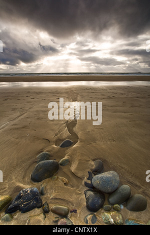 Photographie de paysage marin large sur la pf Haven Pembrokeshire Coast, au Pays de Galles Banque D'Images