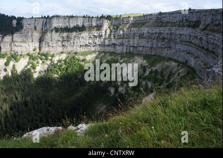 Creux du Van, Jura, Suisse gamme Banque D'Images