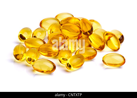 Des capsules d'huile de poisson Banque D'Images