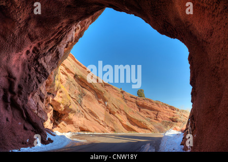 Le tunnel de Red Rocks State Park, Morrison, Colorado Banque D'Images