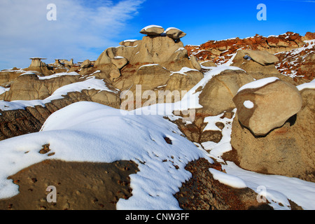 Bisti Badlands, monolithe de grès, USA, New Mexico, Bisti Wilderness Banque D'Images