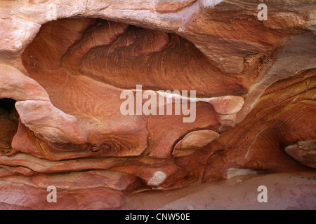 Dans des formations de grès Canyon coloré, l'Egypte, le Sinaï Banque D'Images