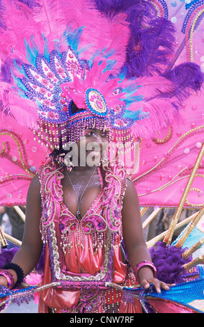 L'Angleterre, Londres, Notting Hill Carnival, femme au carnaval de Notting Hill Banque D'Images