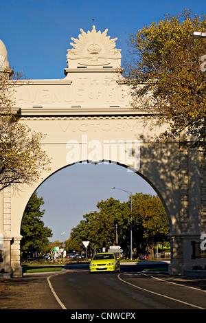 Ballarat Australie / l'arche de la Victoire War Memorial Arch à Ballarat Victoria Australie Banque D'Images