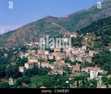 France, Corse, Oletta Hill Village Banque D'Images