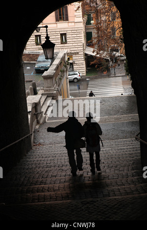 Escalier de l'église de San Pietro in Vincoli à Rome, Italie. Banque D'Images