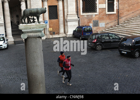 Musée Capitolin Wolf à la Piazza del Campidoglio au Capitole à Rome, Italie. Banque D'Images