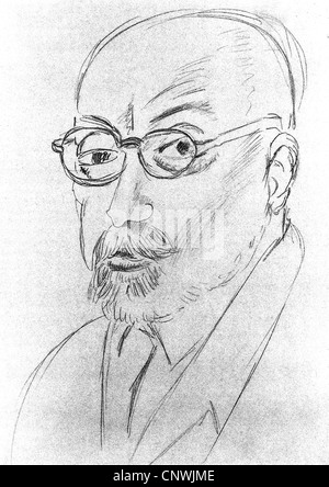 Matisse, Henri, 31.12.1869 - 3.11.1954, peintre et sculpteur français, autoportrait, dessin, 1939, Banque D'Images