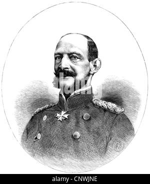 Albert, 4.10.1809 - 14.10.1872, Prince de Prusse, général prussien, portrait, gravure de bois, 1870, Banque D'Images