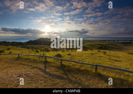 Lever de soleil sur l'Hiddensee, Allemagne, Mecklembourg-Poméranie-Occidentale, Hiddensee Banque D'Images