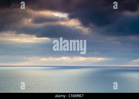 Au coucher du soleil, de la mer Baltique Mecklembourg-Poméranie-Occidentale, Allemagne, Hiddensee Banque D'Images