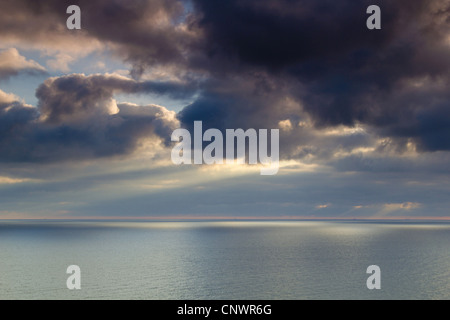 Au coucher du soleil, de la mer Baltique Mecklembourg-Poméranie-Occidentale, Allemagne, Hiddensee Banque D'Images