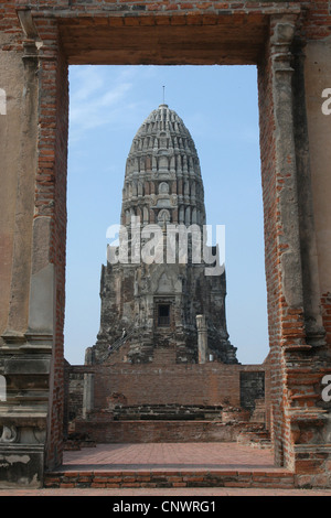 Wat Ratchaburana à Ayutthaya, Thaïlande. Banque D'Images