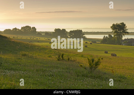 Lever de soleil sur l'Hiddensee, Allemagne, Mecklembourg-Poméranie-Occidentale, Hiddensee Banque D'Images