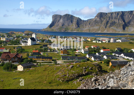 Village de Sorland Vaeroy, Norvège, îles Lofoten Banque D'Images