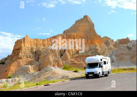 L'Autoroute 87 aiguilles RV Badlands National Park Le Dakota du Sud Banque D'Images