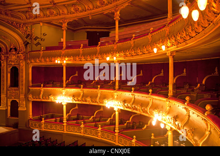 Intérieur du théâtre national Théâtre National dans la capitale San José, Costa Rica, Amérique Centrale Banque D'Images